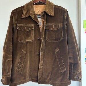 MIGHTY MAC VINTAGE BROWN CORDUROY COAT JACKET L 42